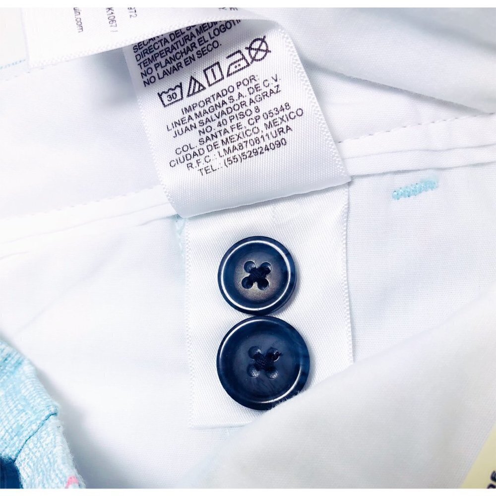 Original Penguin Mens Light Blue Bermuda Shorts Pockets Geo Print Sz 38 New - Picture 9 of 12